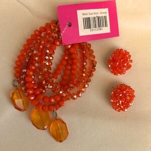 Sassy Jones Orange Malia Stack & Studs
